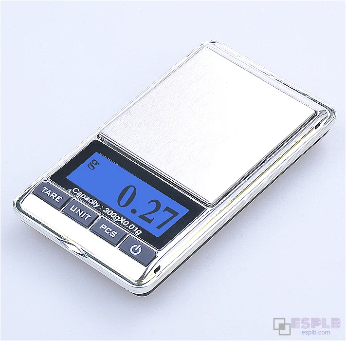 Precision Gold Weighing Portable Pocket Scale, Mini Jewelry Gold Scale, LCD Display Diamond Coin Weight Tool 300g x 0.01g