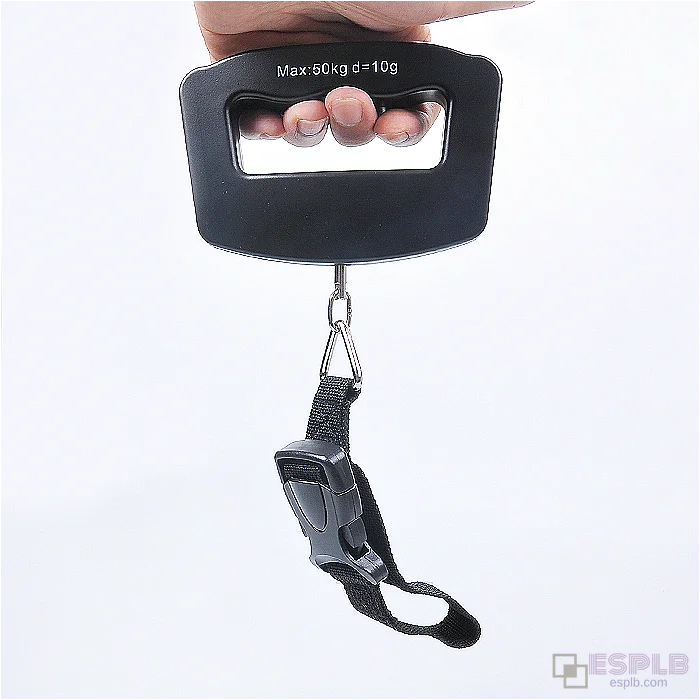 Portable Digital Luggage Scale 50Kg*10g, Weight Lock, Sound Prompts, Blue Backlit LCD