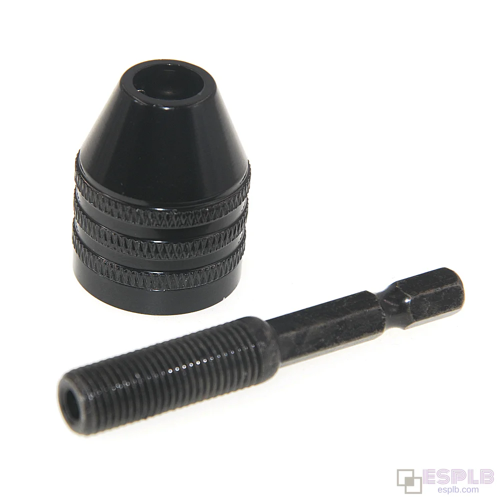 Mini Drill Chuck, Keyless Drill Chuck, Power Drill Chuck, 6.35mm Hex Shank Quick Change Converter for Screwdriver Impact Driver