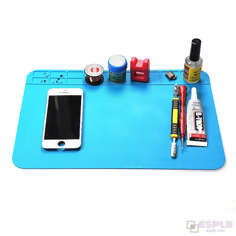30x20cm Soldering Work Mat, Heat Insulation Silicone Pad, Repair Maintenance Platform