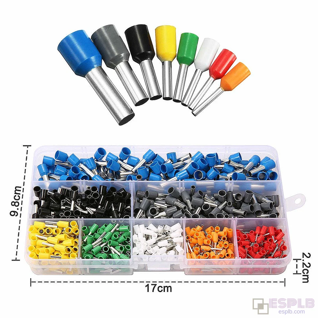 800pcs Wire Ferrules Terminals Kit Terminal Connector Wire Insulated Cord Pin Ends Terminals for Electric
