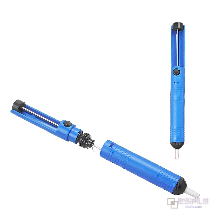 Blue Antistatic Solder Desoldering Pump, Vacuum Desoldering Tool, Solder Removal for PCB Electronics