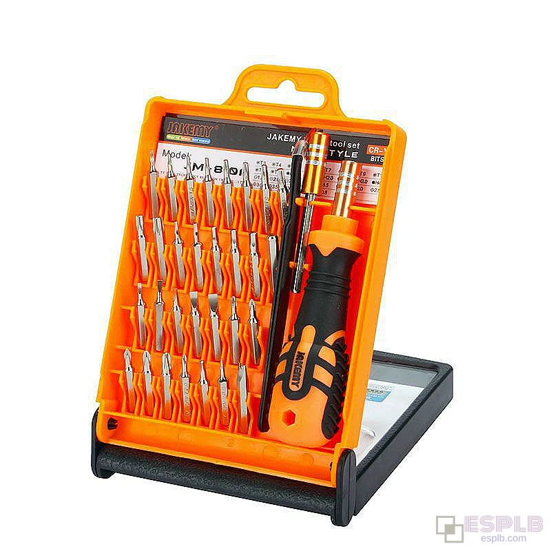 JAKEMY JM-8101 33 in 1 Screwdriver Set Disassembled Tool Includes 20 Screw Head Types One Non-Slip Handle
