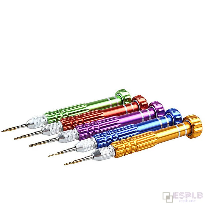 5-in-1 Aluminum Alloy Screwdriver Set for Apple iPhones Repair, with Multiple Screwdrivers