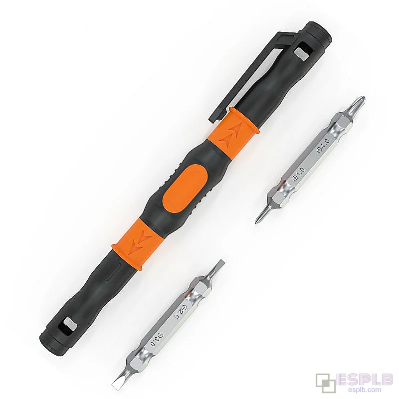 Double Head Screwdriver, JAKEMY Portable 3 In 1 Magnetic Screwdriver Pen, Slotted and Phillips Bits, DIY Repair Tool Kit