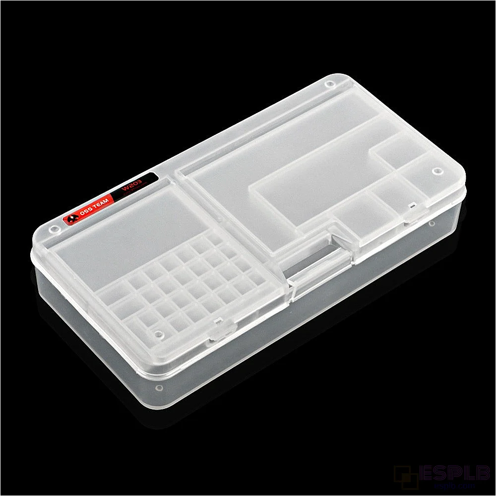 Double Layer Plastic Clear Storage Box for Mobile Phone, Motherboard box, Flex Cable box, Small Parts Accessories Container