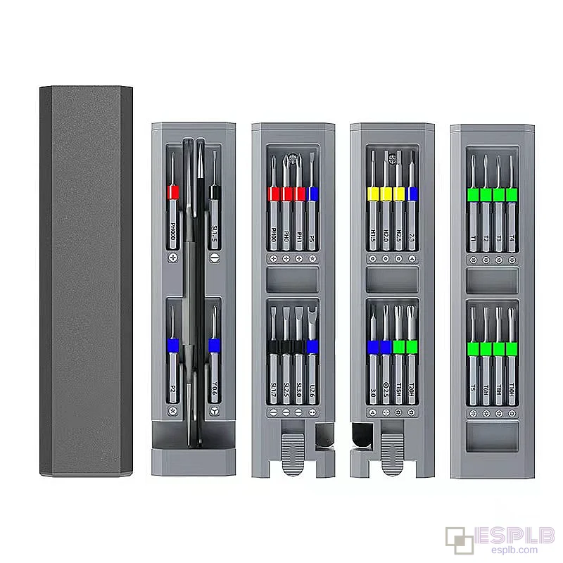 31 in 1 Magnetic Screwdriver Set Bits, Aluminum S2 Alloy Steel Precision Screwdriver Collection, Household Glass Watch EDC Hex Torx Driver