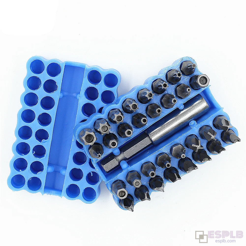 33pcs Hollow Drill Bit Set, Special-Shaped Screwdriver Head, Multifunctional Repair Tool Kit, High Hardness