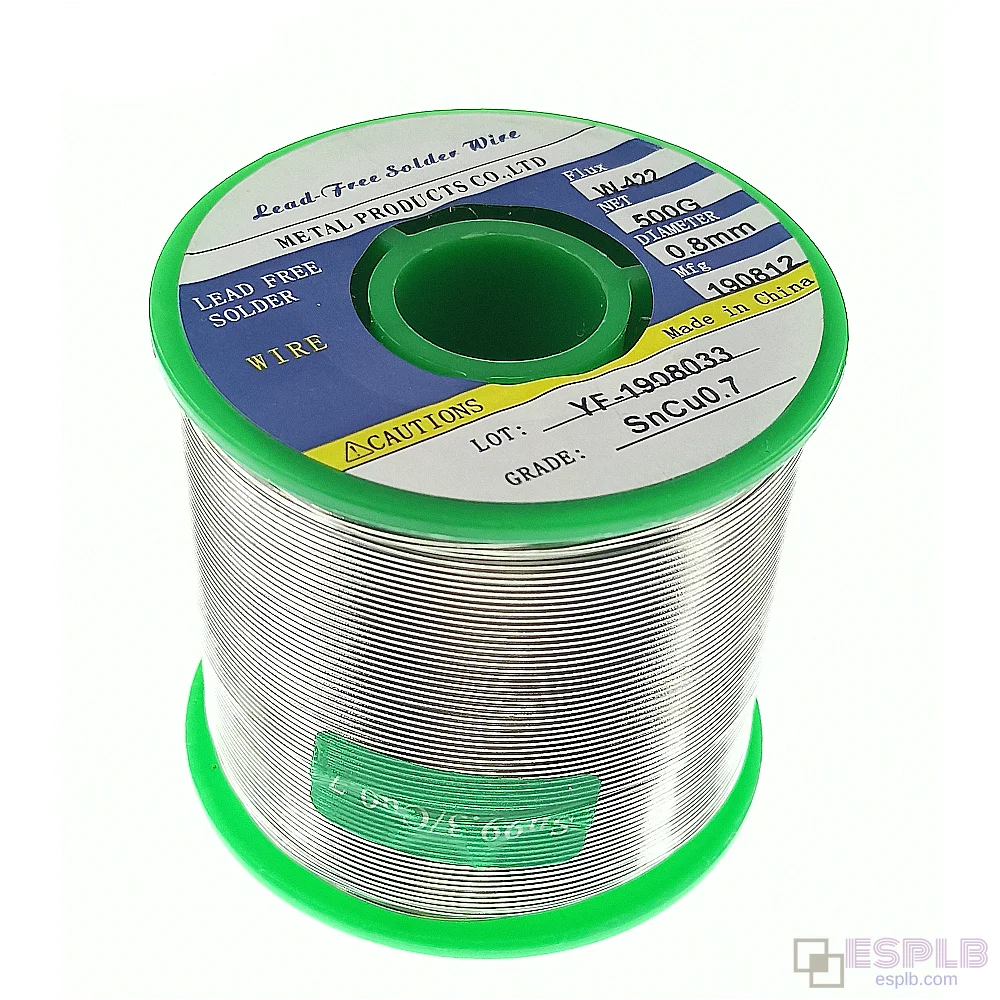500G 無鉛焊錫絲：0.6/0.8/1.0/1.2/1.5/2.0mm 錫焊松香芯焊錫 Sn99.3 Cu0.7
