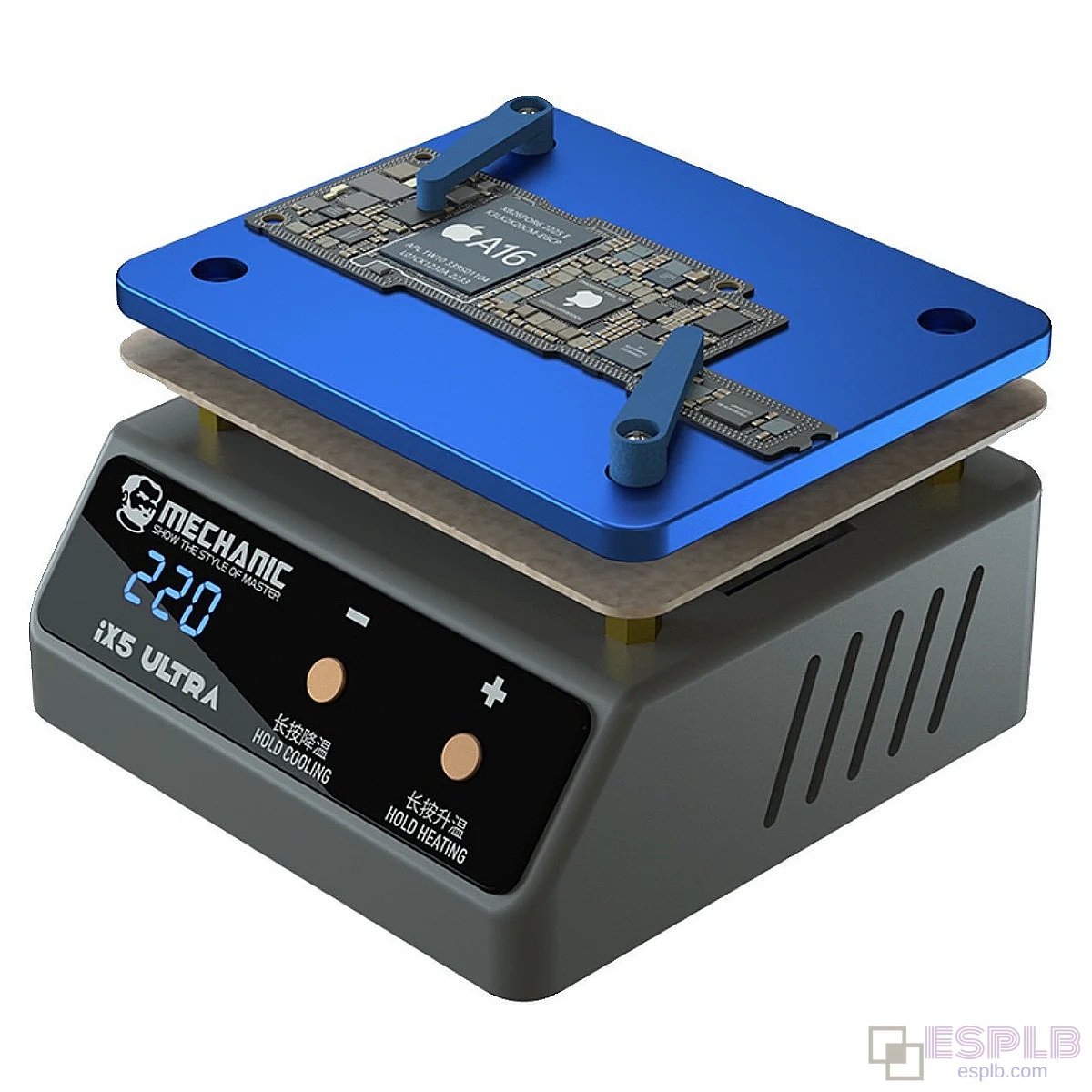 Plateforme de préchauffage universelle légère IX5 Ultra 220V avec pince pour la réparation de la carte mère
