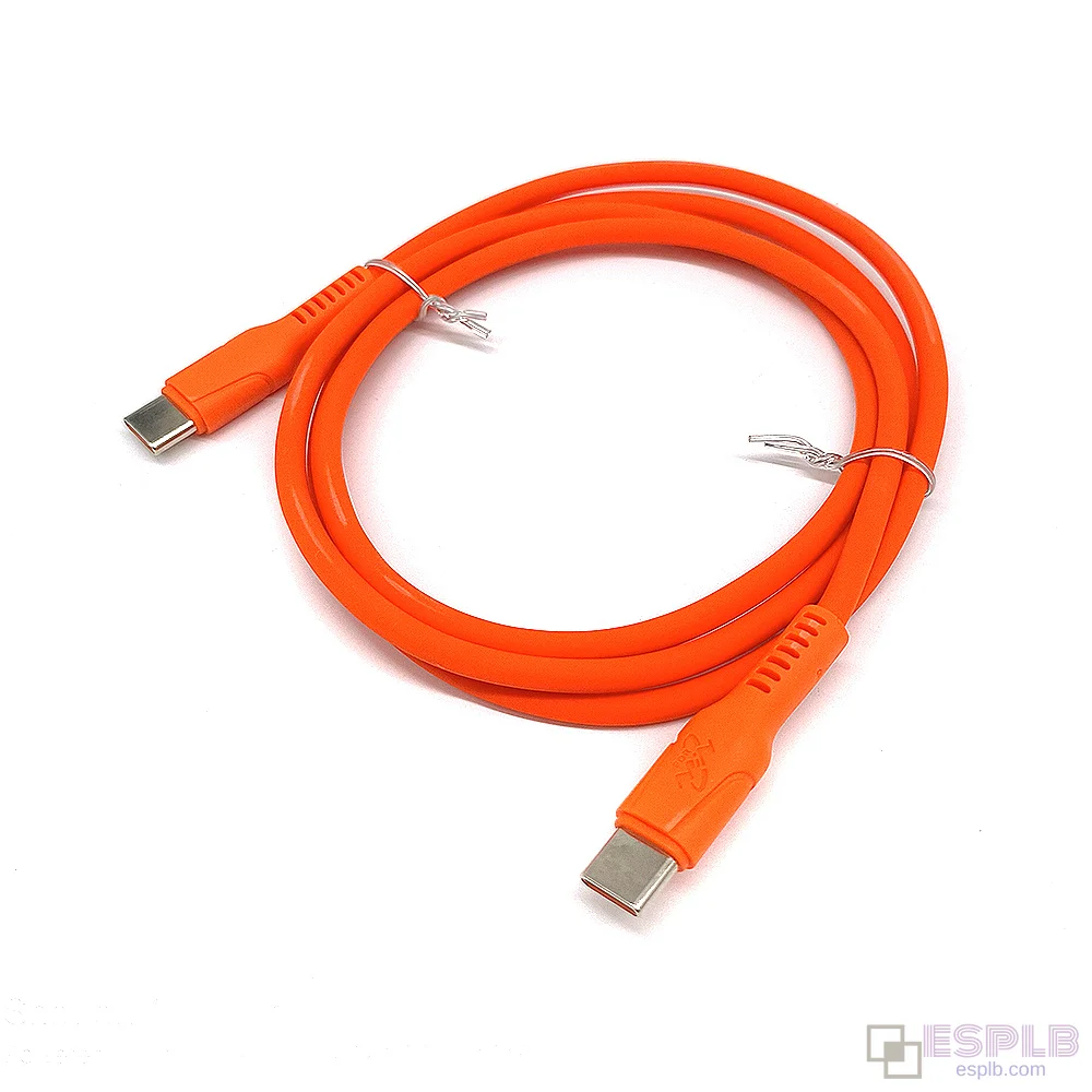 USB Type C to Type C Cable, 48V 5A 240W Output High Temperature Resistant Silicone Data Cable, TS101 Soldering Iron Charging Cable, Support PD3.1 Protocol with E-Marker Chip