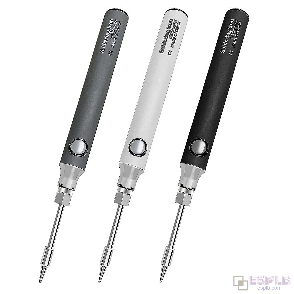 5V 8W Fast Charging Wireless Soldering Iron Set. Portable Repair Welding Tools. Black/Grey/White

