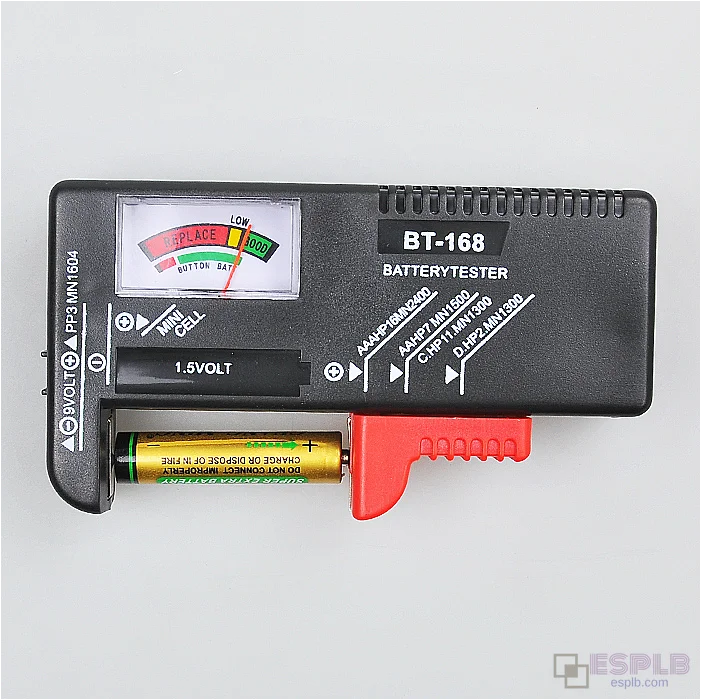 Universal Battery Tester Checker BT-168 for AA/AAA/C/D/9V/1.5V, AA Tester, Button Cell Tester