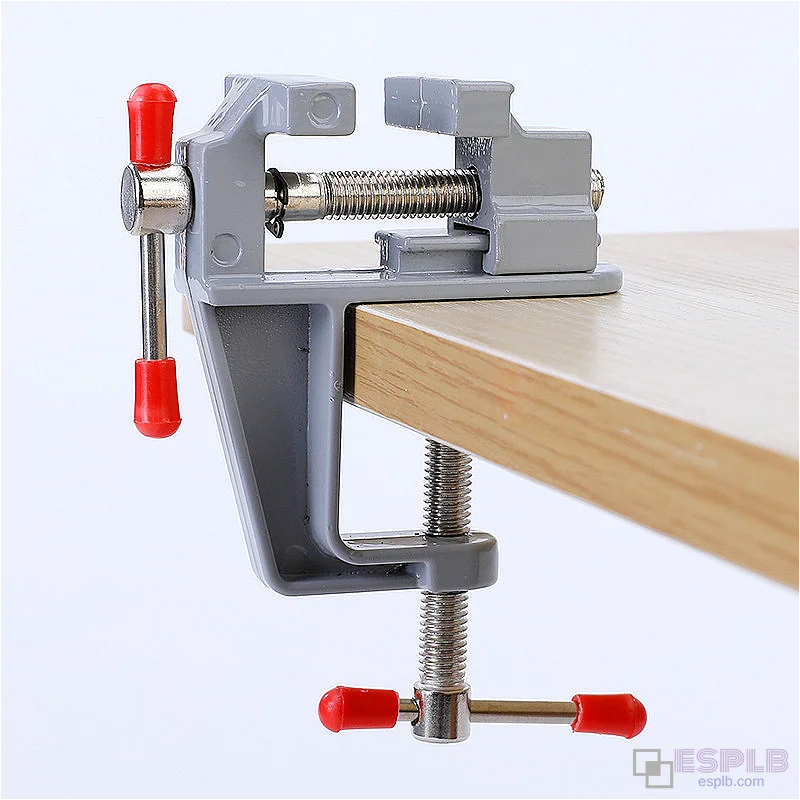 35mm Mini Aluminum Alloy Table Vise, Portable Bench Clamp for DIY Crafts & Mold Repair, Boxed
