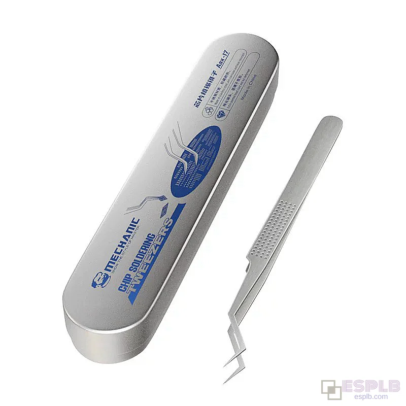 Precision Tweezers, Mechanic Non-Magnetic Stainless Steel Tweezers for IC Chip Positioning