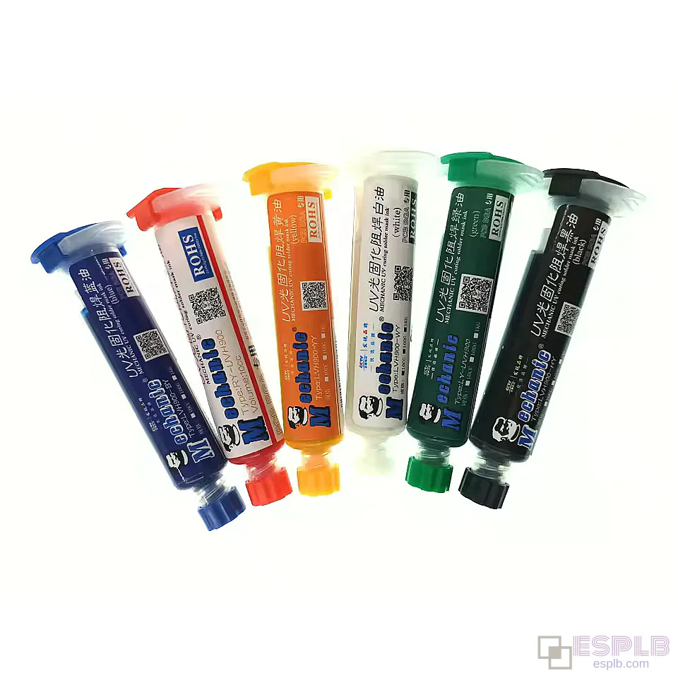 Mechanic 10ml 6-Color UV Curing Solder Mask Ink for PCB/BGA Circuit Board Insulation & Protection