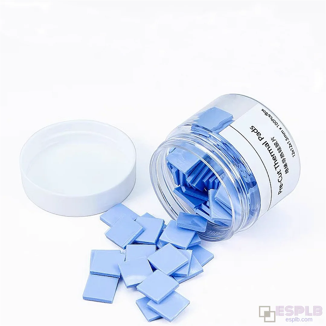 100pcs Pre-Cut Mat Thermal Pads High Temperature Heat Insulation Resistance Soft Silicone Sheet for Motherboard CPU IC

