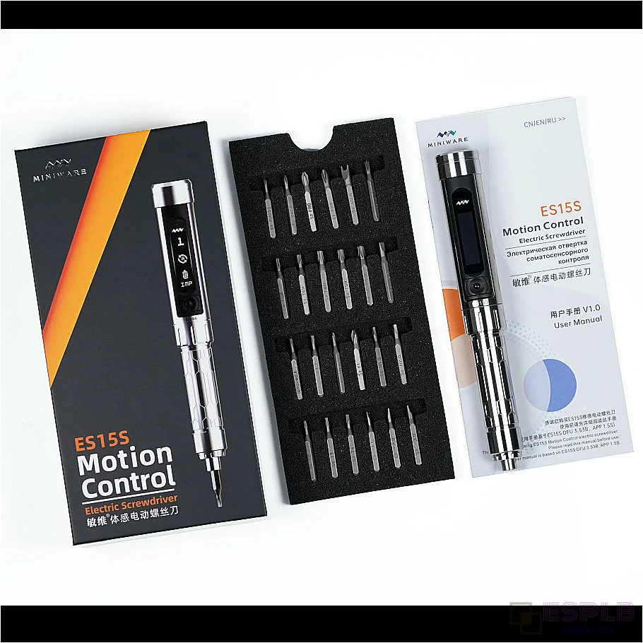MINIWARE ES15S Mini Smart Screwdriver Set - Intelligent Motion Control, 24 Bits & LED