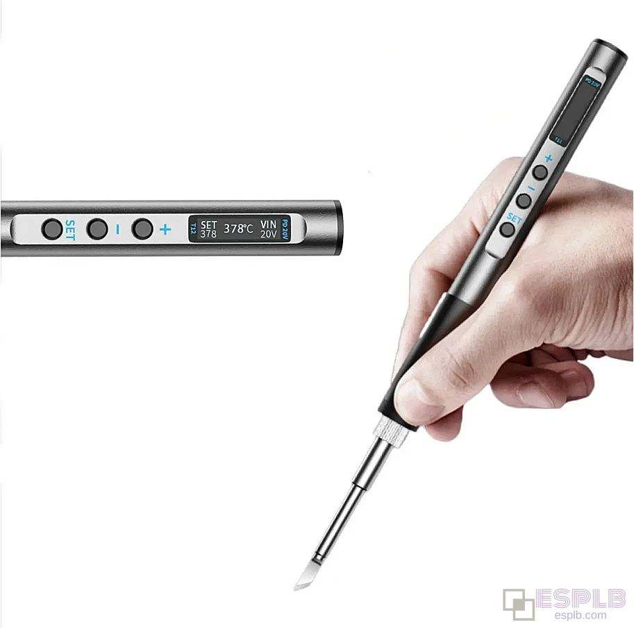 USB C Soldering Iron, PD65W DC72W, CNC Metal Body, Portable T12 Electric Soldering Iron, Adjustable Temperature, Fast Heating Solder Welding Station