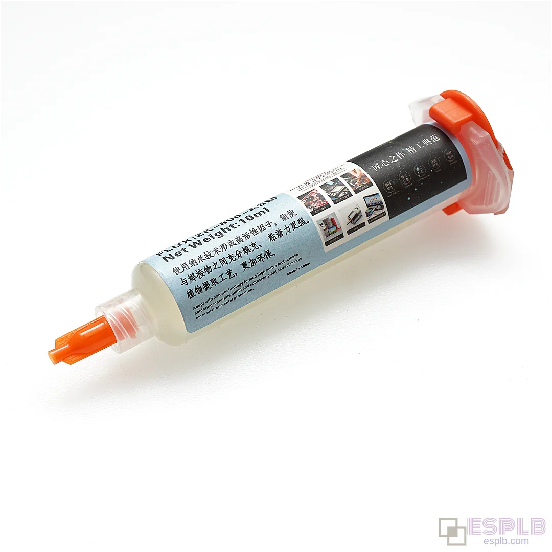 Rosin soldering flux paste, 10ml lead-free, halogen-free no-clean for PCB, BGA, chip rework