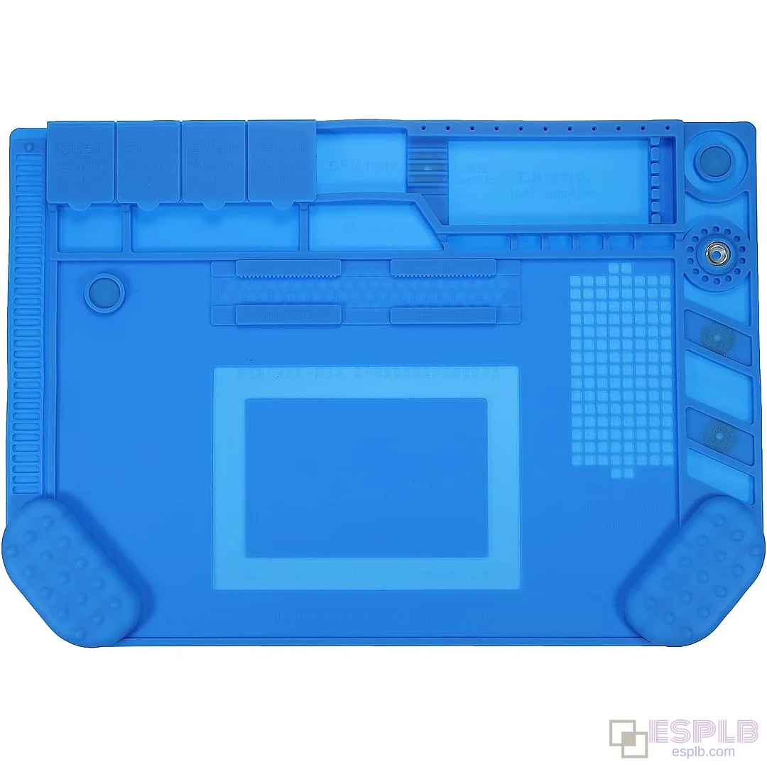 450*320MM soldering work mat, 3D wristband protection, heat-resistant silicon repair pad, magnetic desk platform