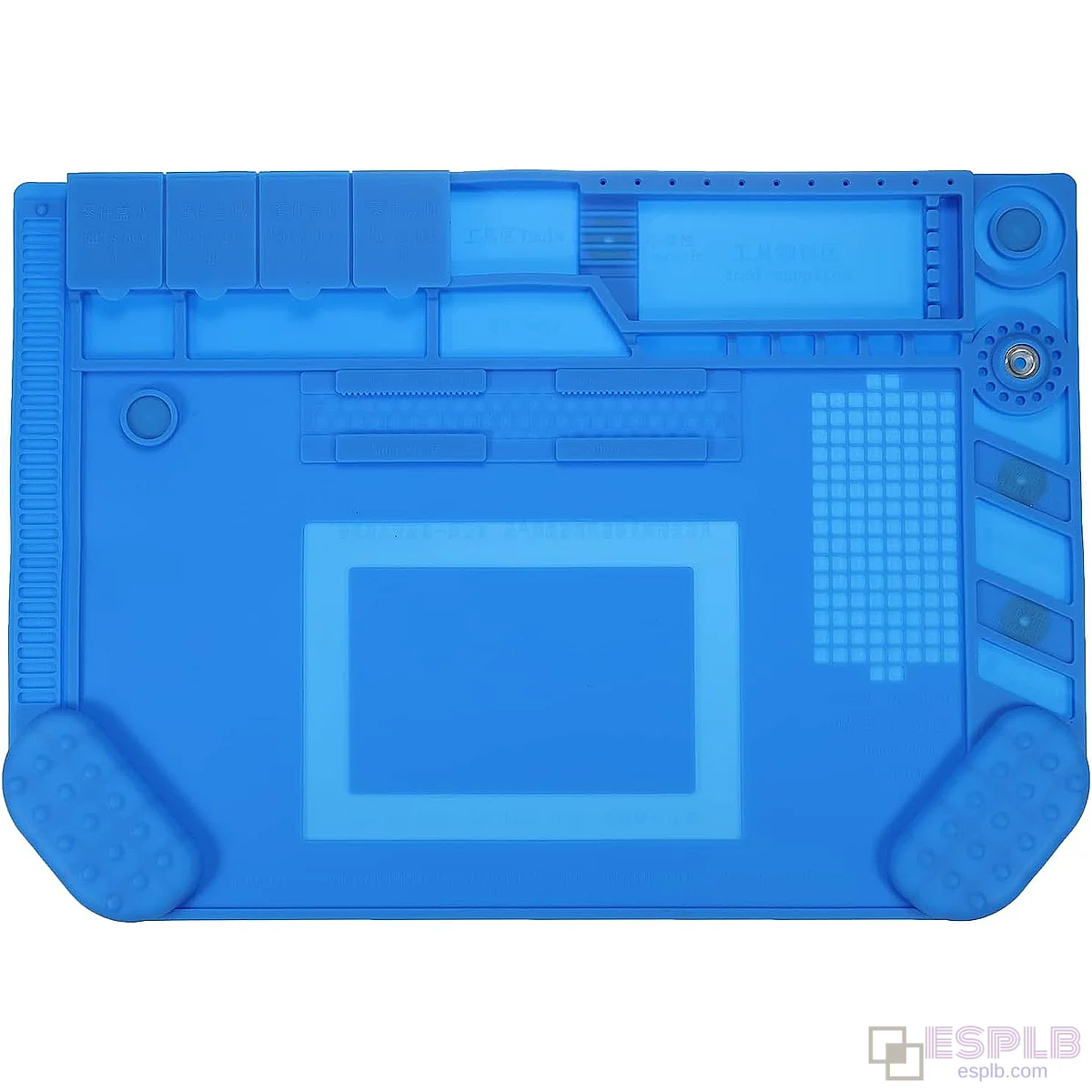 Thảm sửa chữa 450*320MM, bảo vệ cổ tay 3D, tấm sửa chữa silicon chịu nhiệt, bệ từ tính