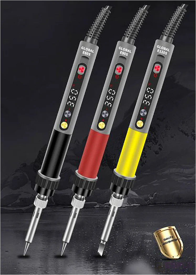 ปากกาบัดกรีสำหรับอุปกรณ์อิเล็กทรอนิกส์, E60S/E90S/E110S ระบบพักเครื่องอัตโนมัติอัจฉริยะ, จอแสดงผล LED, ร้อนเร็ว, สถานีควบคุมอุณหภูมิที่แม่นยำ
