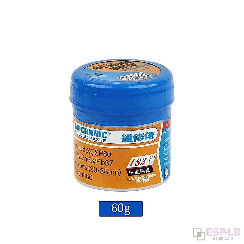 Pastă de lipit Original Mechanic XGSP80 60G, punct de topire 183℃, pastă de lipit flux pentru reparații cip PCB SMD SMT
