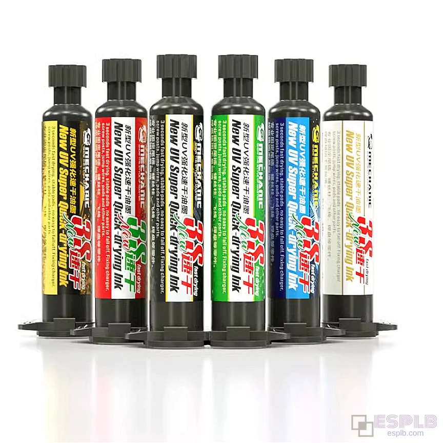 10g UV Solder Mask Ink, 3 seconds Super Quick-Drying UV Solder Resist for PCB Motherboard, Phone Flex Cable, Fly Line Stabilization