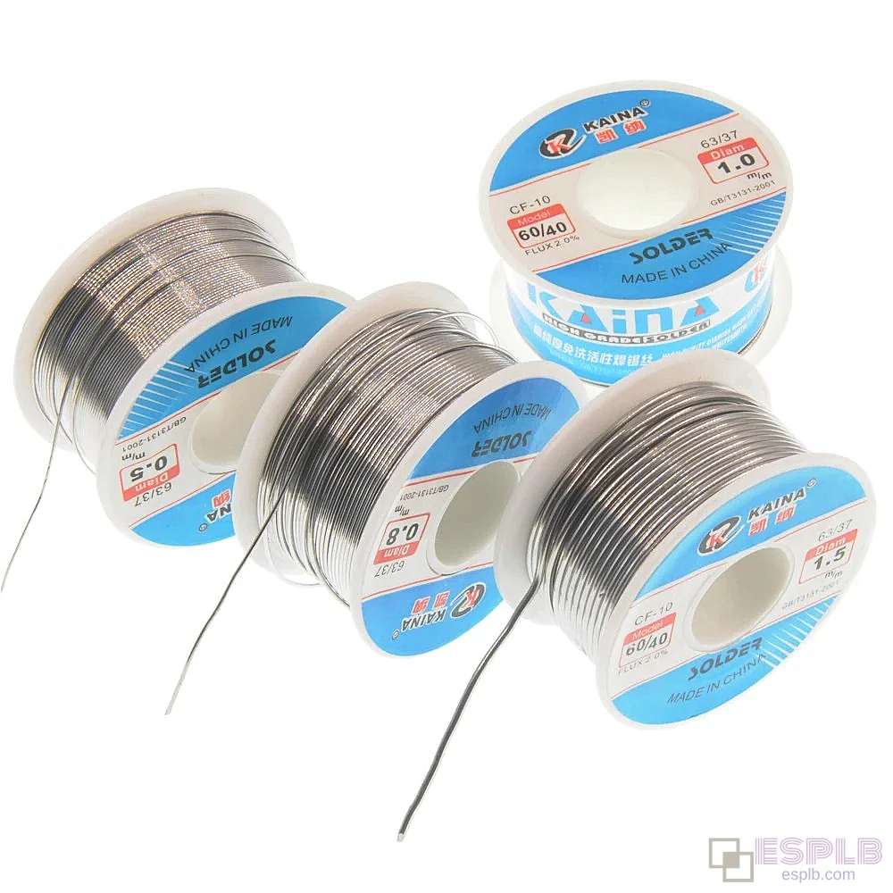 100g 60/40 CF-10 Tin Wire Solder, Rosin Core Soldering Wire Roll, Clean Flux for Welding, 0.5-2.0mm