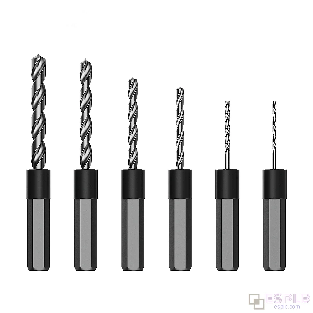 Jakemy 6pcs H4.0mm Micro HSS Drill Bits 0.8/1.0/1.5/2.0/2.5/3.0 Carving Hexagonal Tips for Drilling & Hand-Twist Hole Punching