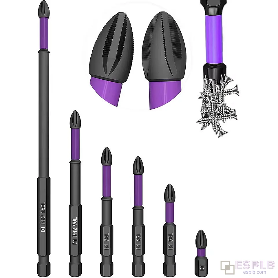 6 Pcs Magnetic Screwdriver Bits Non-slip Shockproof Phillips Impact Bits Hex Shank Alloy Steel Bits Suitable for Power Tools