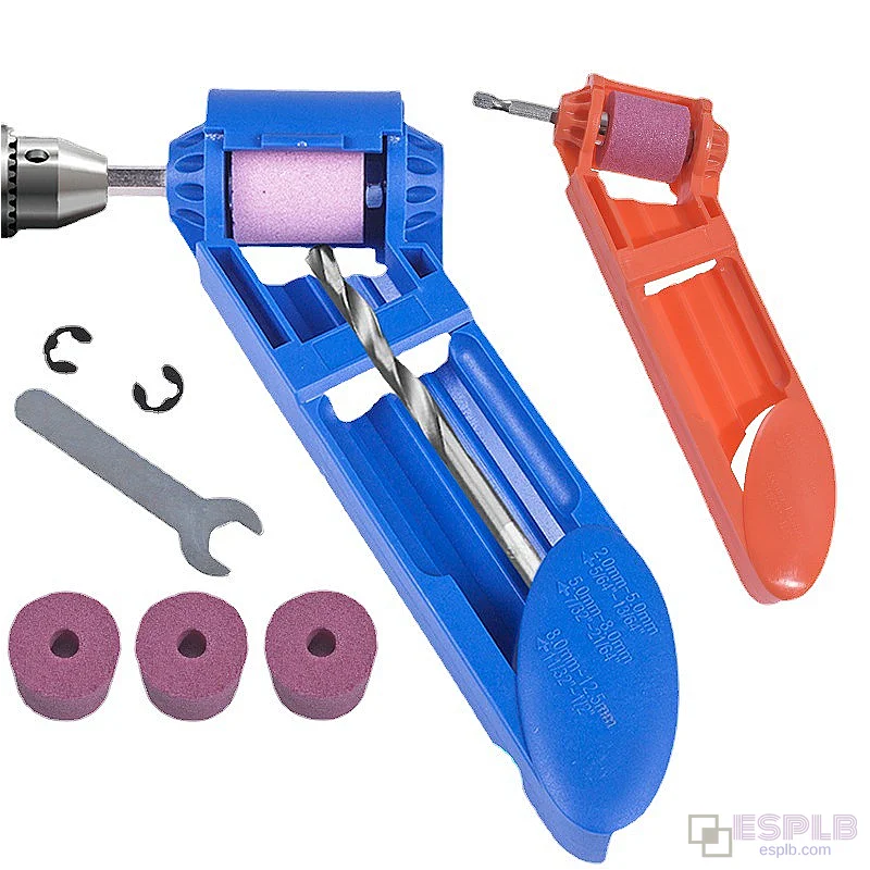 Portable Drill Bit Sharpener 2.0-12.5mm, 1 Set Corundum Grinding Wheel Bit Tool Twist Drill Bit Sharpening Machine