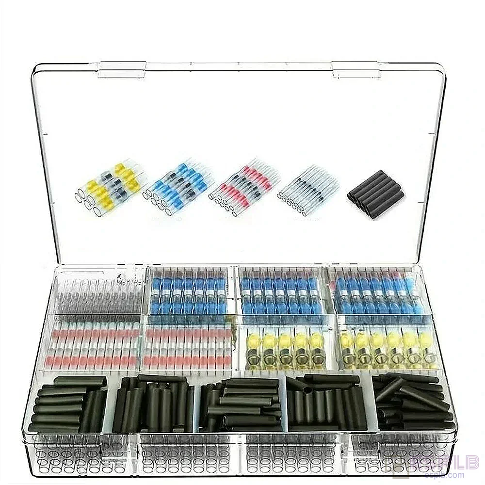 800pc Solder Sleeve Heat Shrink Wire Butt Splice Connector Waterproof Terminal