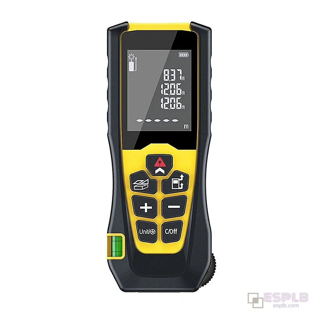 High-Accuracy 60M Laser Distance Meter – Portable Digital Rangefinder for Distance, Area, Volume & Curved Surface Measurement, IPX54 Rugged Design