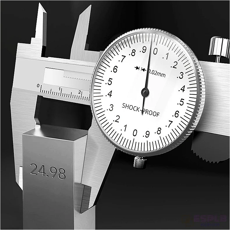 Analog Dial Caliper – High-Precision Carbon Steel Measuring Tool with Shockproof Dial (0.02mm Resolution)