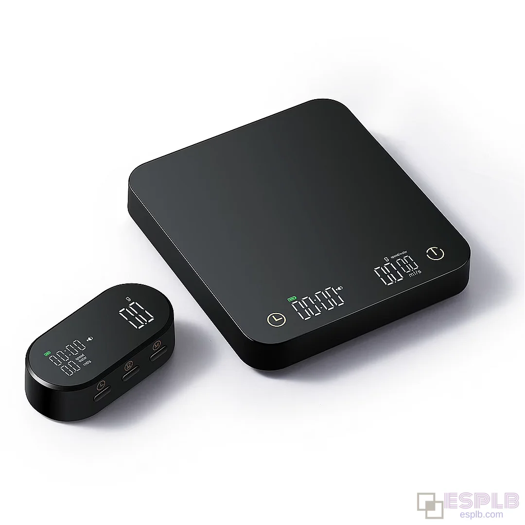 Smart Mini Coffee Scale with Bluetooth & Flow Rate Monitor – 0.1g High-Precision Espresso & Pour-Over Scale (Type-C Rechargeable)