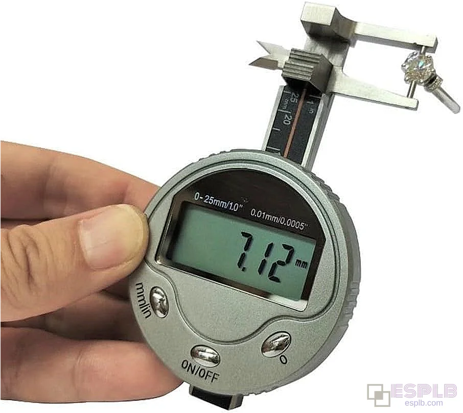 0-25mm Digital Gemstone Caliper, Stainless Steel Caliper Ruler, High Precision Measuring Tool with Fine Grinding