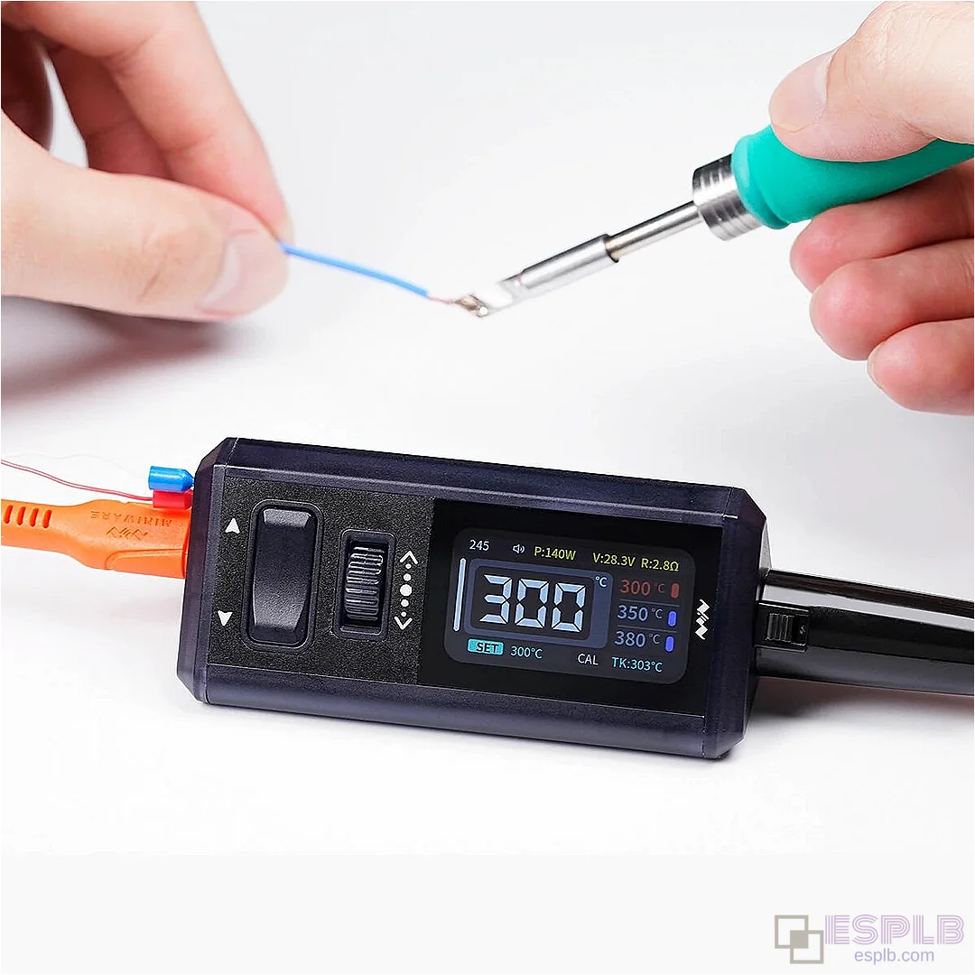 TS1M Multi-Function Mini Soldering Station, 200W Max, 100-450°C Adjustable, USB-C & DC Interface, Portable & Compact, PID Control - Professional Electronics Tool Kit