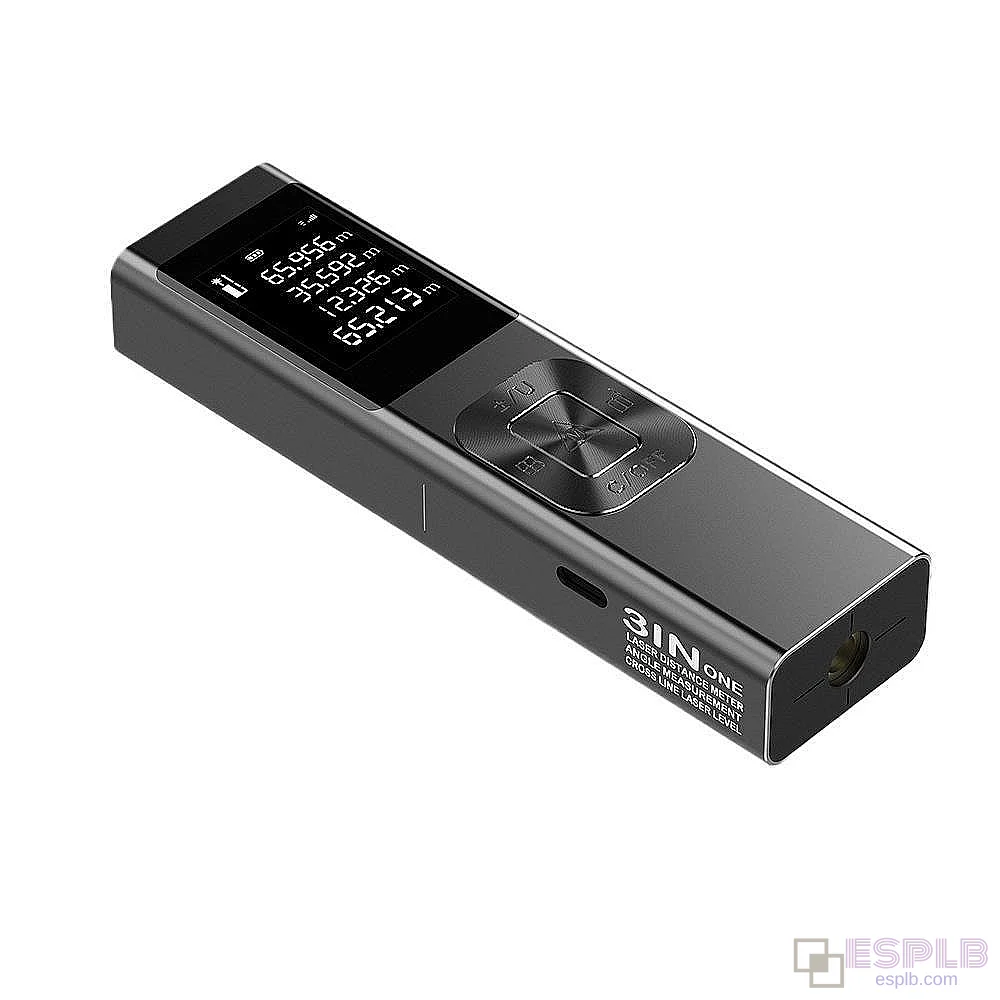 80m 3-in-1 Rechargeable Laser Distance Meter & Cross-Line Level with Angle Sensor – High Precision ±2mm for Home DIY