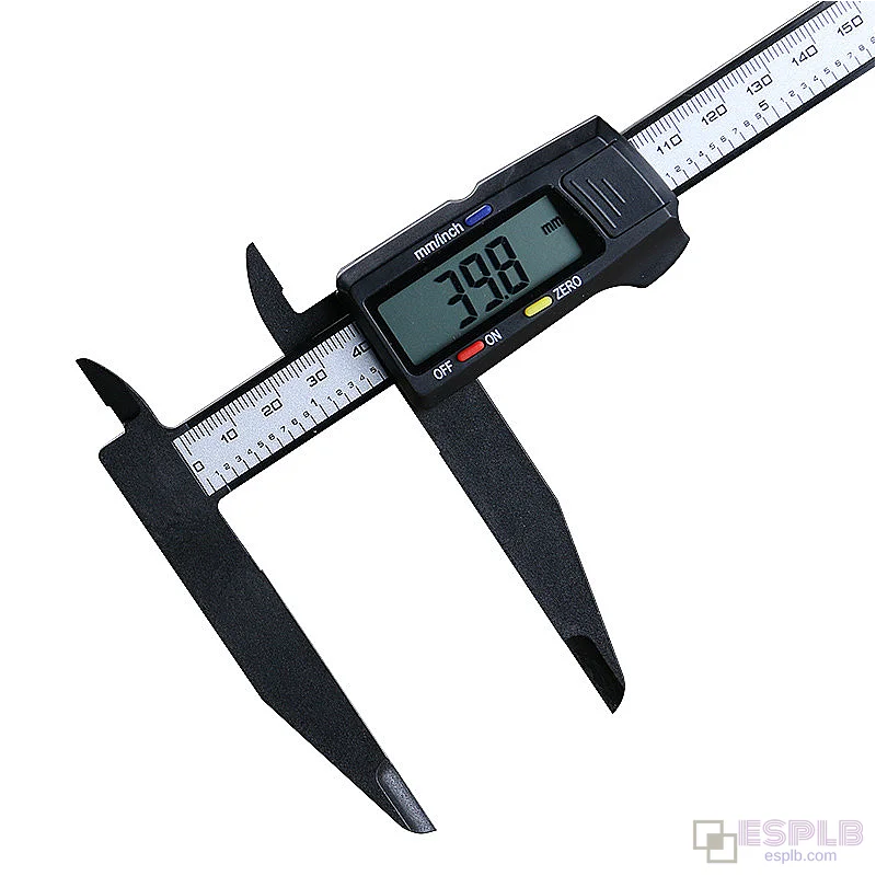 Electronic Digital Vernier Caliper (0-200mm / 0-300mm) - Lightweight Plastic Measuring Tool for Inner & Outer Dimensions
