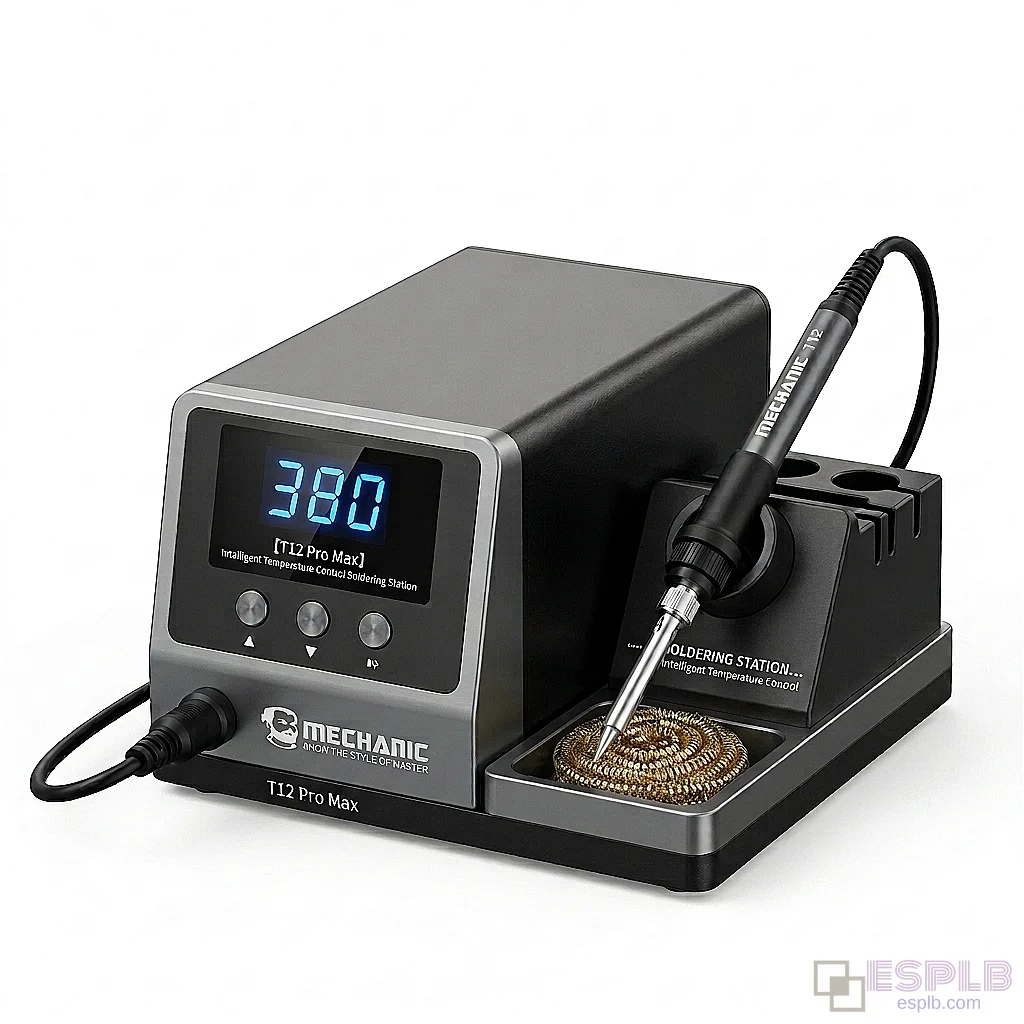 MECHANIC T12 Pro Max Intelligent Soldering Station 140-450°C Fast Heating, T12 Handle, Auto Sleep for Phone Motherboard Repair